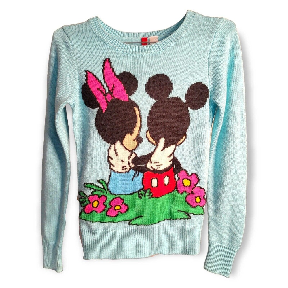 Divided BY H&M Mickey Minnie Mouse Disney Acrylic Sweatshirt Size Small